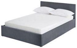 Hygena Lavendon Small Double Fabric Ottoman Bed Frame - Grey